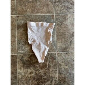 Skims Seamless Sculpt High Waist Thong Size Small Sand